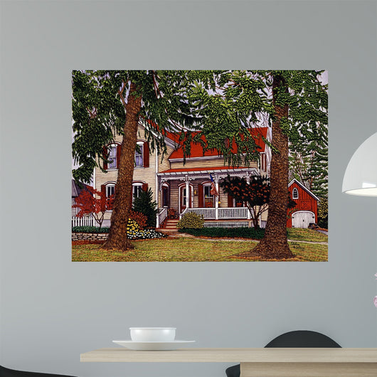House Red Roof Wall Decal