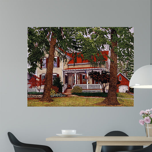 House Red Roof Wall Decal