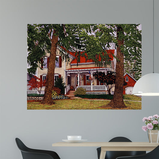 House Red Roof Wall Decal