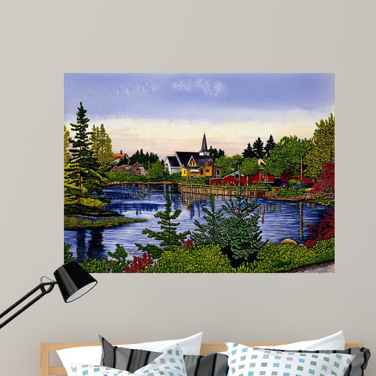 Lakeside Village Wall Decal