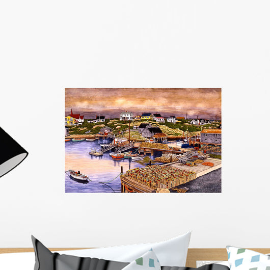 Nova Scotia Lobster Traps Wall Decal