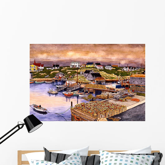 Nova Scotia Lobster Traps Wall Decal