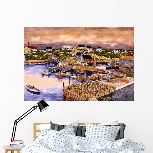 Nova Scotia Lobster Traps Wall Decal