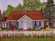 Picket Fence and Tulips Wall Decal