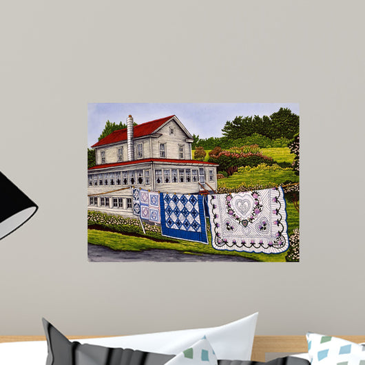 Quilted Hearts Wall Decal