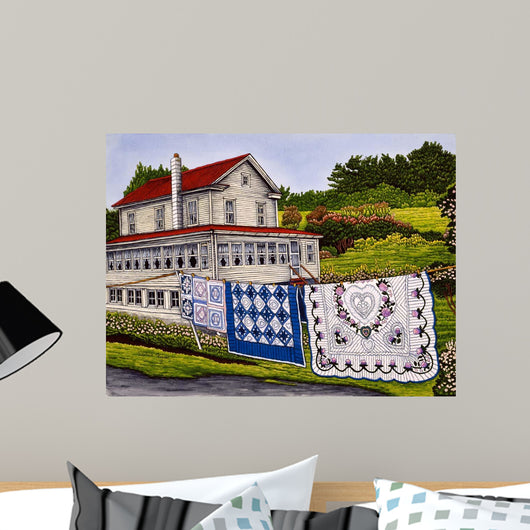 Quilted Hearts Wall Decal