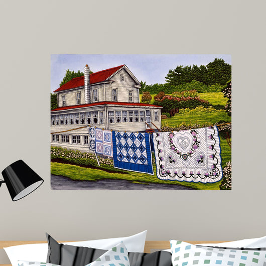 Quilted Hearts Wall Decal