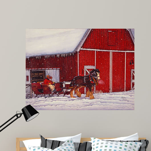 Red Barn Wall Decal