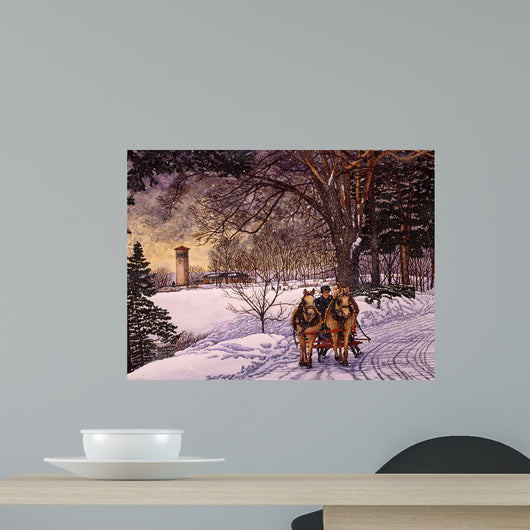 Sleighride Park Wall Decal