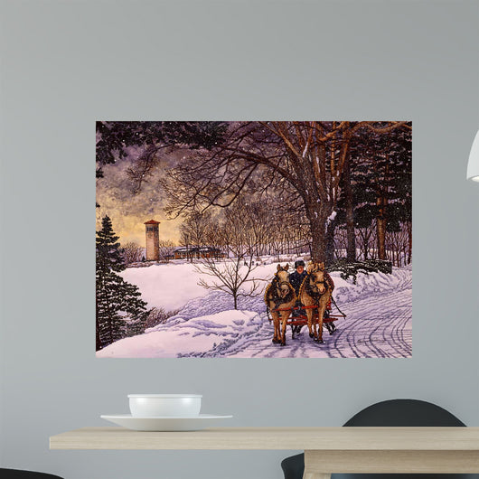 Sleighride Park Wall Decal