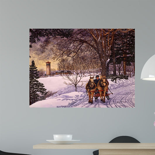 Sleighride Park Wall Decal