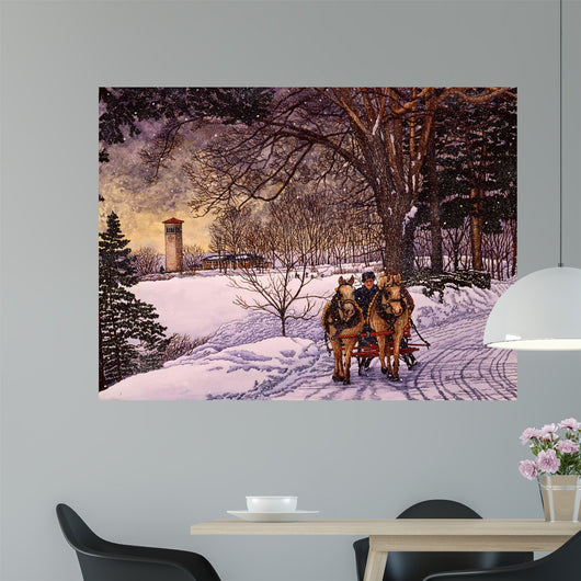 Sleighride Park Wall Decal