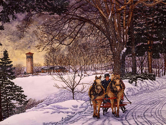 Sleighride Park Wall Decal