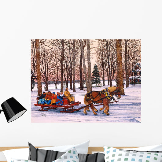 Winter Sleighride Wall Decal