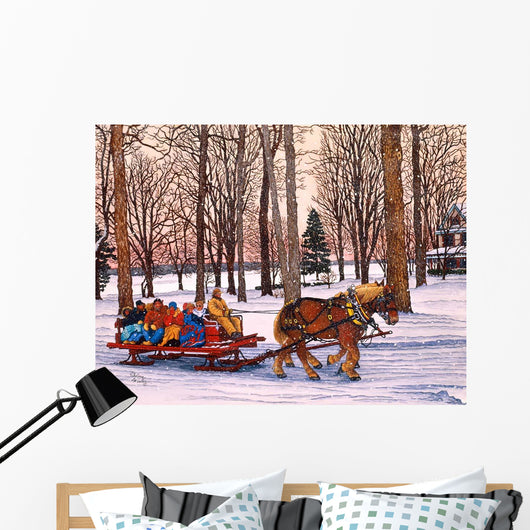 Winter Sleighride Wall Decal