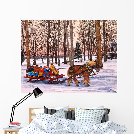 Winter Sleighride Wall Decal