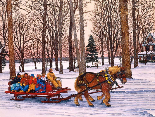 Winter Sleighride Wall Decal