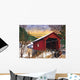 Sunset Old Bridge Vermont Wall Decal