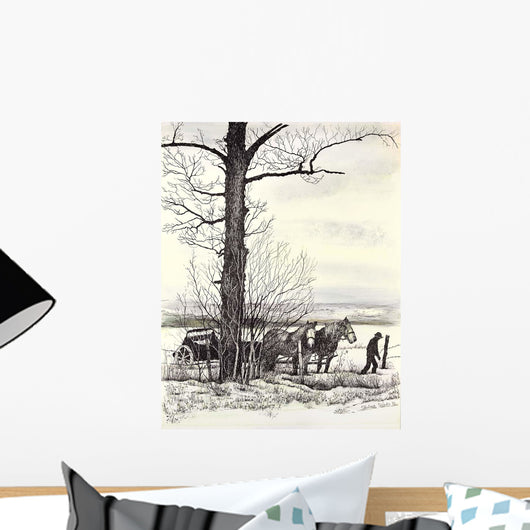 Fence line Wall Decal