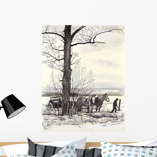Fence line Wall Decal