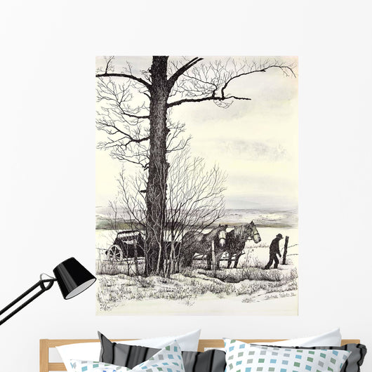 Fence line Wall Decal