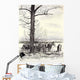 Fence line Wall Decal