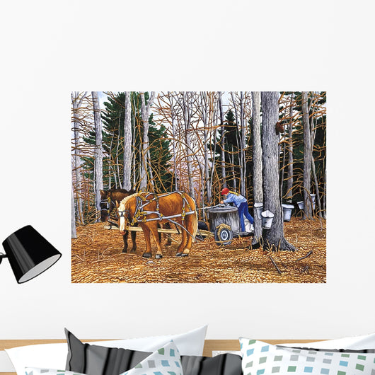 Gathering Sap Wall Decal
