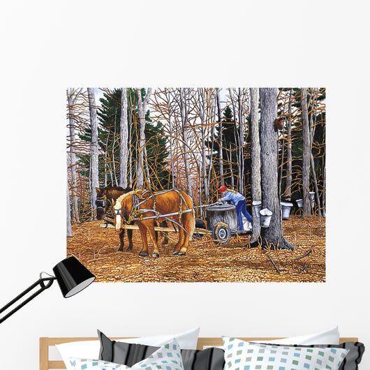 Gathering Sap Wall Decal