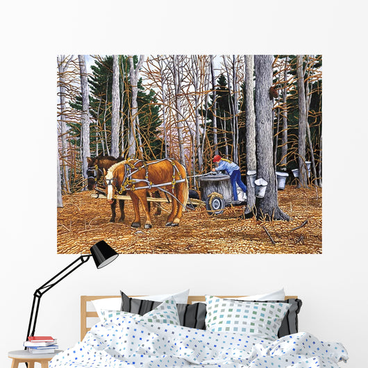 Gathering Sap Wall Decal