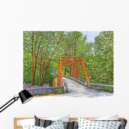 Clarksburg Old Bridge Spring Wall Decal