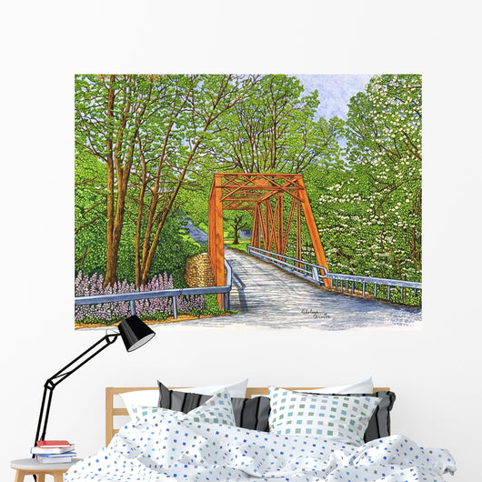 Clarksburg Old Bridge Spring Wall Decal