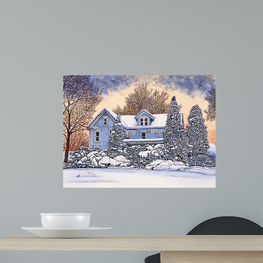 Blue House Wall Decal