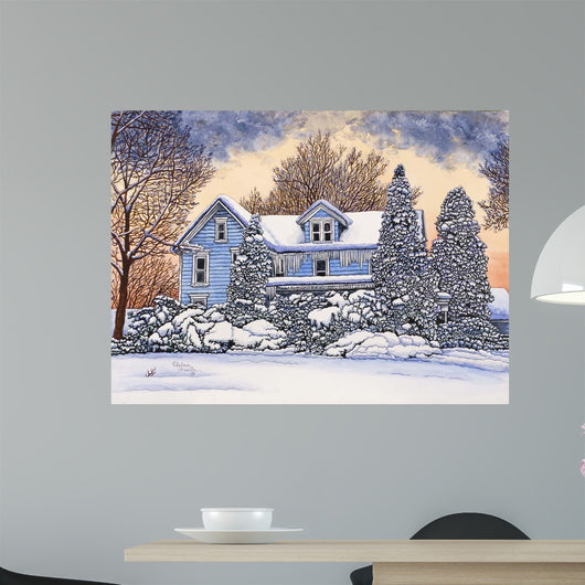 Blue House Wall Decal