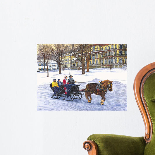 Horse-drawn Bobsled Wall Decal - WallMonkeys.com – Wallmonkeys