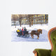 Horse-drawn Bobsled Wall Decal