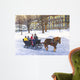 Horse-drawn Bobsled Wall Decal