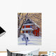 Snow Mailbox Wall Decal