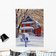 Snow Mailbox Wall Decal