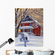 Snow Mailbox Wall Decal