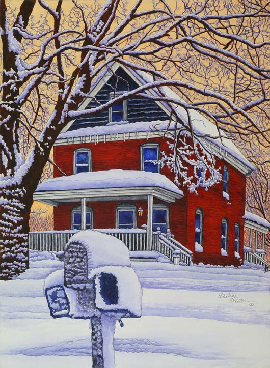 Snow Mailbox Wall Decal