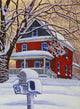 Snow Mailbox Wall Decal