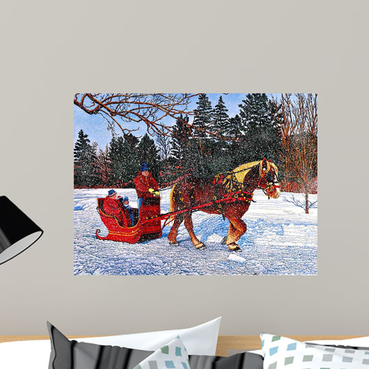 Antique Sleigh Wall Decal