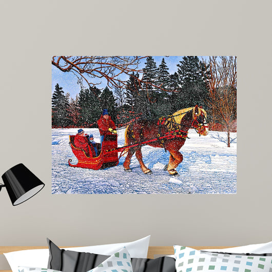 Antique Sleigh Wall Decal