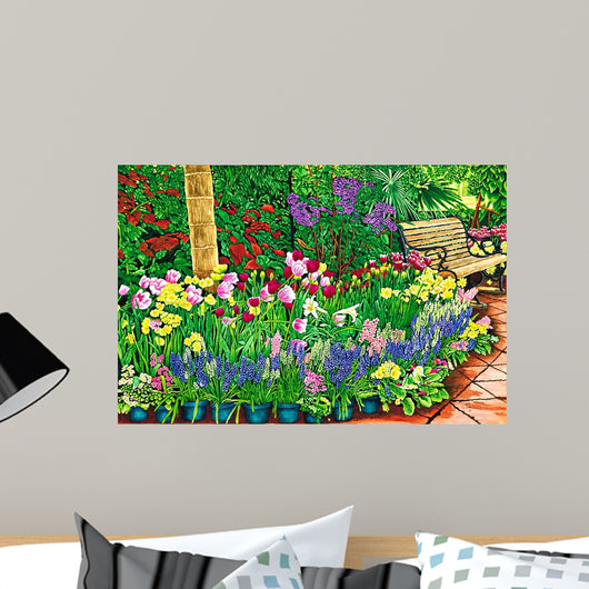 Botanical Gardens Flower Show Wall Decal Design 2