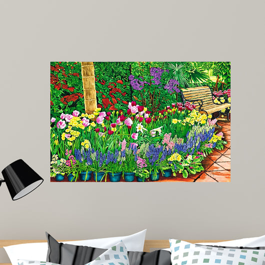 Botanical Gardens Flower Show Wall Decal Design 2