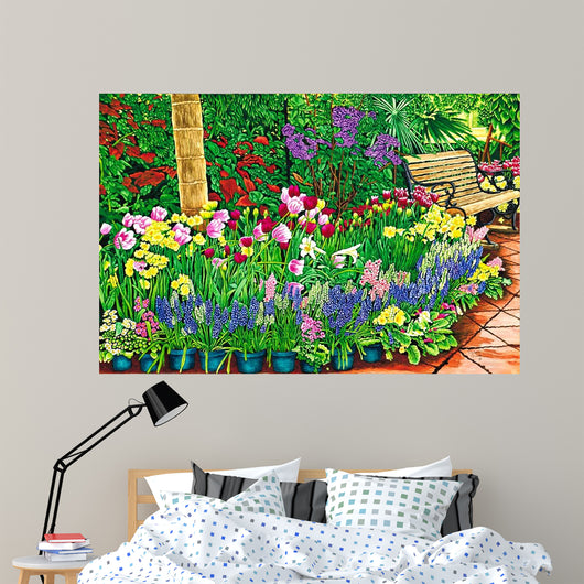 Botanical Gardens Flower Show Wall Decal Design 2