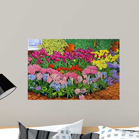 Botanical Gardens Flower Show Wall Decal Design 1