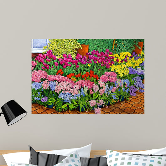 Botanical Gardens Flower Show Wall Decal Design 1