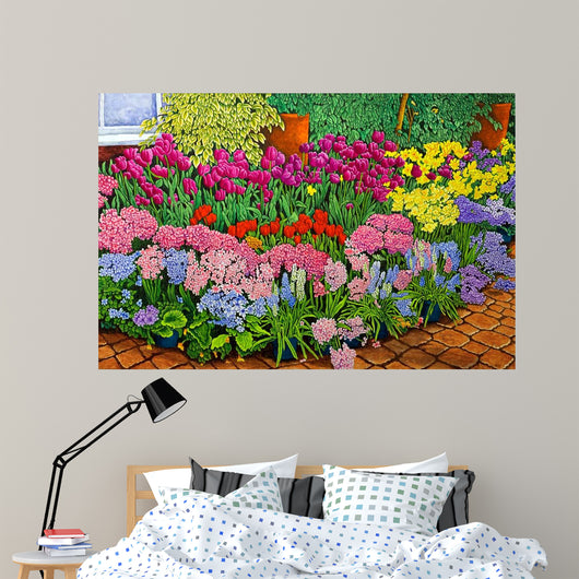 Botanical Gardens Flower Show Wall Decal Design 1
