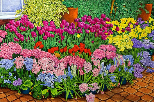 Botanical Gardens Flower Show Wall Decal Design 1